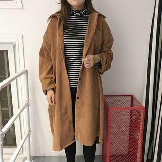 Plain Corduroy Shirtdress