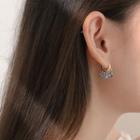 Rhinestone Earring 1 Pair - 925 Silver - As Shown In Figure - One Size