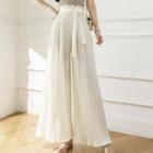 High Waist Accordion Pleated Culottes