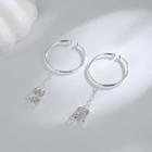 Chinese Character Ear Cuff 1 Pair - Silver - One Size