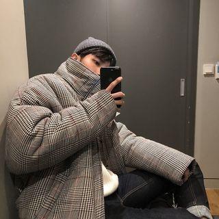 Houndstooth Padded Coat