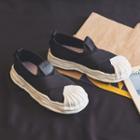 Crisscross Two-tone Laceless Sneakers