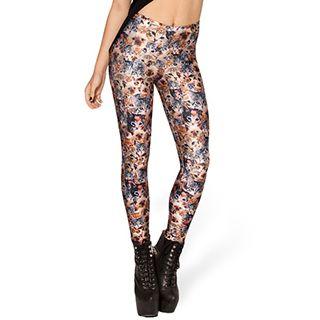 Cat-print Leggings As Figure Shown - One Size