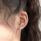 Set: Flower Stud Earring + Butterfly Ear Cuff