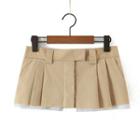 Low Rise Distressed Mini Skirt