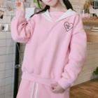 Sailor Collared Sweatshirt Pink - One Size