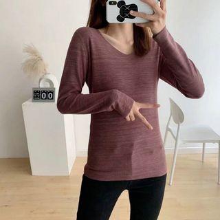 V-neck Seamless Top