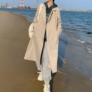Double Breasted Lapel Trench Coat