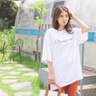 Round-neck Short-sleeve Embroidered T-shirt