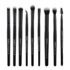 Set Of 9: Makeup Brush Black - One Size