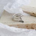 925 Sterling Silver Chained Wrap Around Ring
