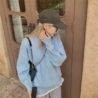 Blue Long-sleeve Sweater Blue - One Size