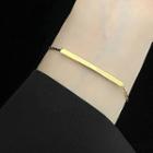 Stainless Steel Bar Bracelet Gold - One Size