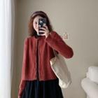 Cardigan / Long-sleeve A-line Midi Dress / Set