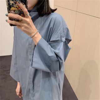 Plain Blouse Airy Blue - One Size