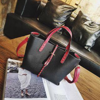 Studded Color Block Tote