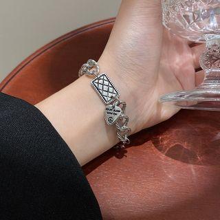 Stainless Steel Bracelet S058 - Silver - One Size