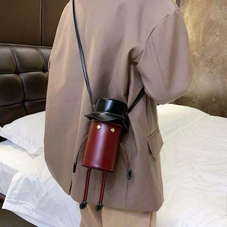 Faux Leather Cartoon Bucket Bag