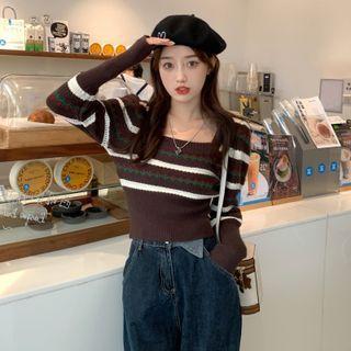 Flora Print Striped Sweater