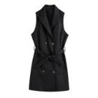 Sleeveless Double-breasted Blazer Dress