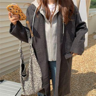 Long-sleeve Woolen Hooded Coat