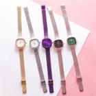 Embellished Square Strap Watch