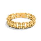 Fashion Creative Plated Gold Bicycle Chain 316l Stainless Steel Bracelet Golden - One Size