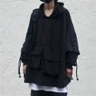 Couple Matching Lace-up Cargo Hoodie