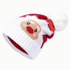 Santa Claus Print Beanie 1608 - Christmas Hat - Red - One Size