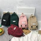 Buckled Strap Canvas Backpack