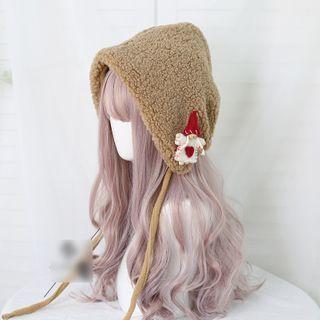 Christmas Themed Fleece Lolita Bonnet Hat