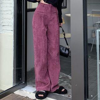 Hooded Zip Cardigan / Wide Leg Pants