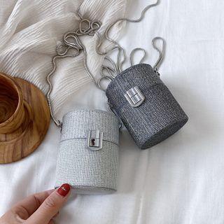Woven Cylindrical Chain Strap Crossbody Bag