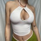 Halter Neck Cut-out Camisole Top
