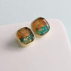Floral Stud Earring 1 Pair - Gold - One Size