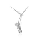 Elegant Noble Romantic Fashion Rose Flower Necklace Silver - One Size
