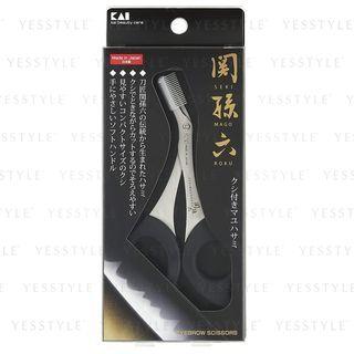 Kai - Seki No Magoroku Eyebrow Scissors With Comb 1 Pc