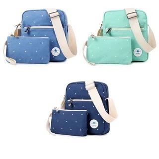 Printed Canvas Crossbody Bag