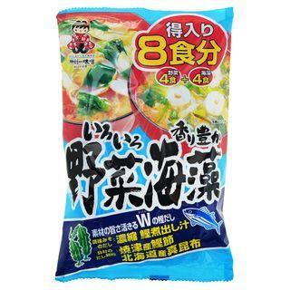 Miyasaka Tokuiri 8 Mix Yasai & Seaweed Miso Soup 8 Bags - 1 Pack