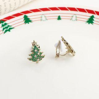 Christmas Tree Rhinestone Alloy Earring