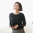 Crochet-lace Trim Sweater