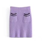 Mohair Knit Mini Pencil Skirt