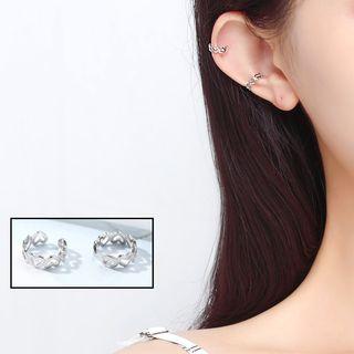 925 Sterling Silver Cuff Earring 1pc - Silver - One Size