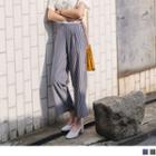 Banded Pleat Striped Classic Pants