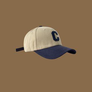 Letter C Embroidered Two-tone Baseball Cap