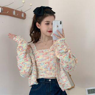 Dotted Knit Camisole / Cardigan / Sweater