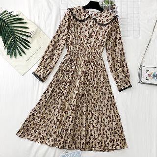 Peter Pan-collar Floral A-line Dress