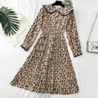 Peter Pan-collar Floral A-line Dress
