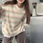 Long-sleeve Striped  Sweatshirt
