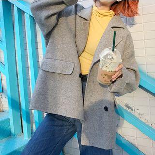 Double Breasted Coat Gray - One Size